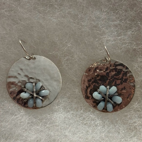 Silpada Quartzite Flower Blossom Sterling Silver Earrings W2138 - Picture 4 of 14